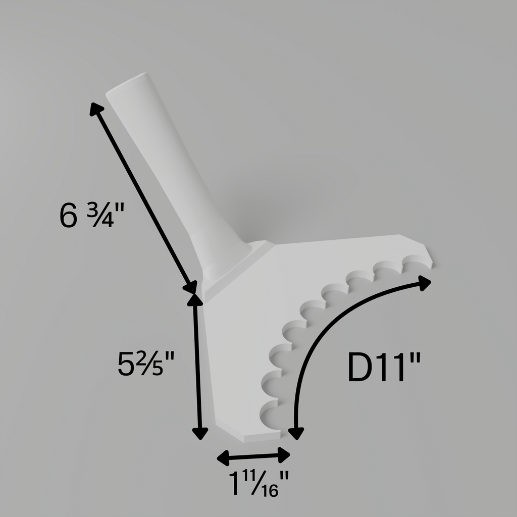 Fluted 1" – Outer Rounded Corner Trowel
