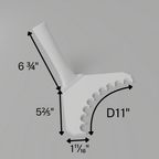 Fluted 1" – Outer Rounded Corner Trowel