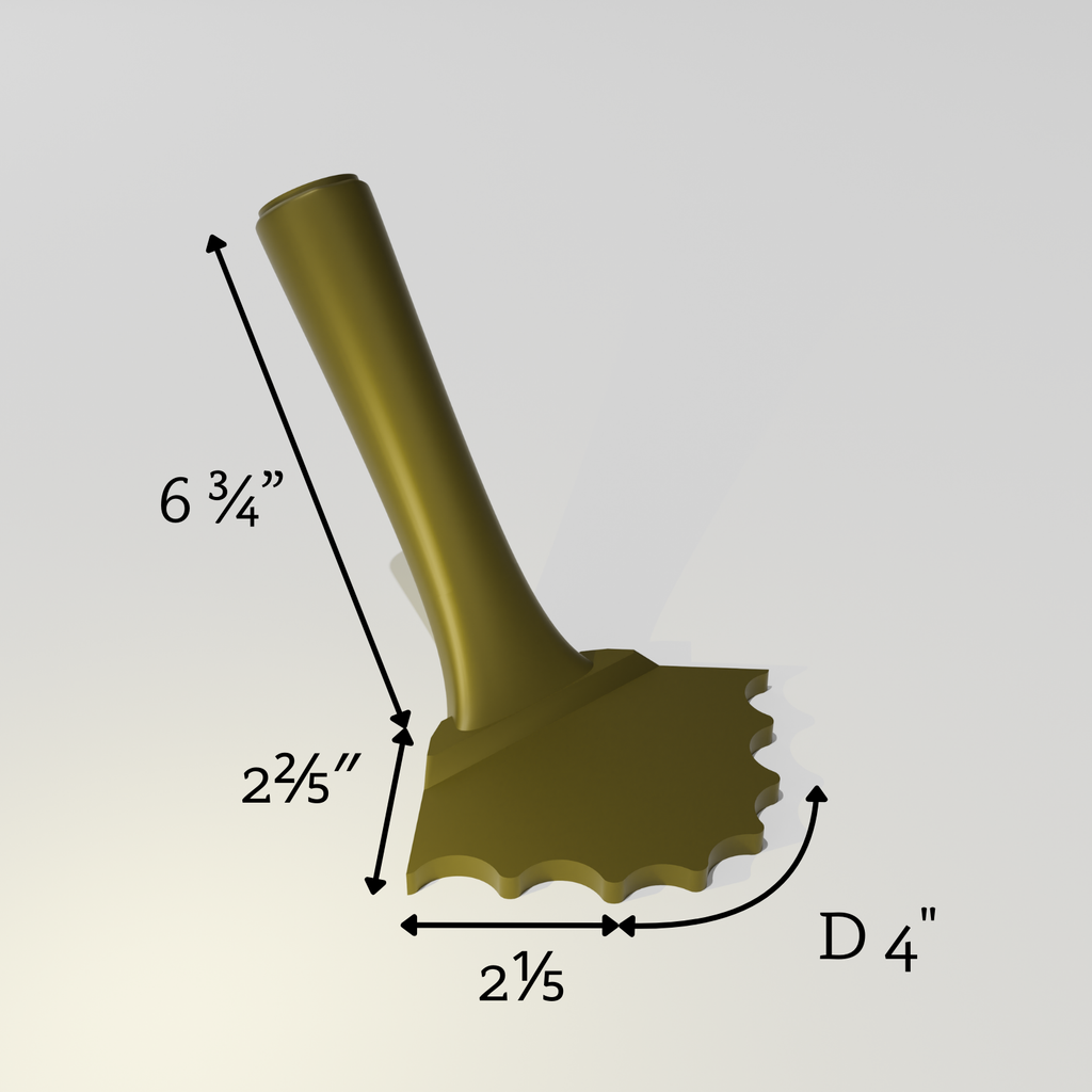 Fluted 1" (Gentle) – Inner Rounded Corner Trowel