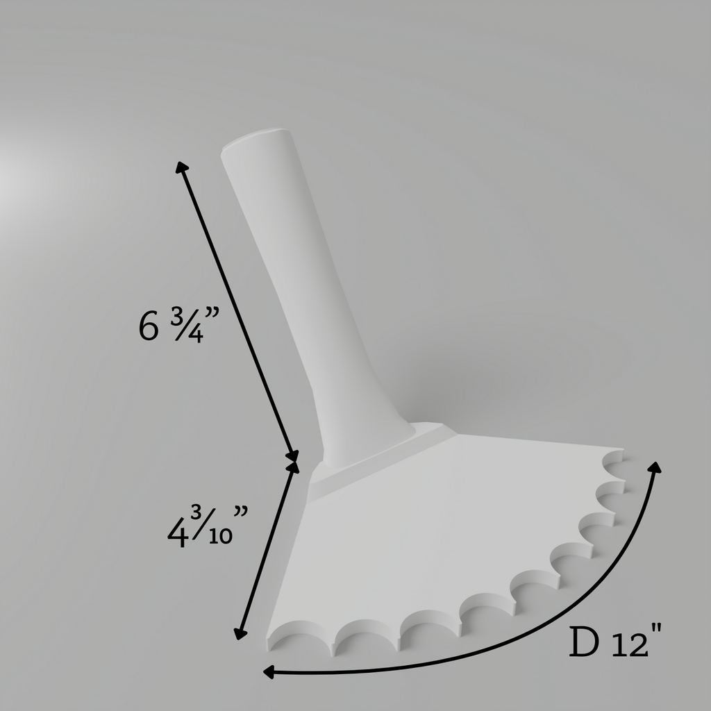 Fluted 1" – Inner Rounded Trowel