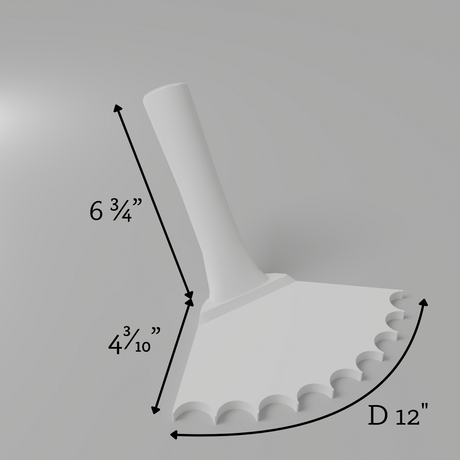 Fluted 1" – Inner Rounded Trowel