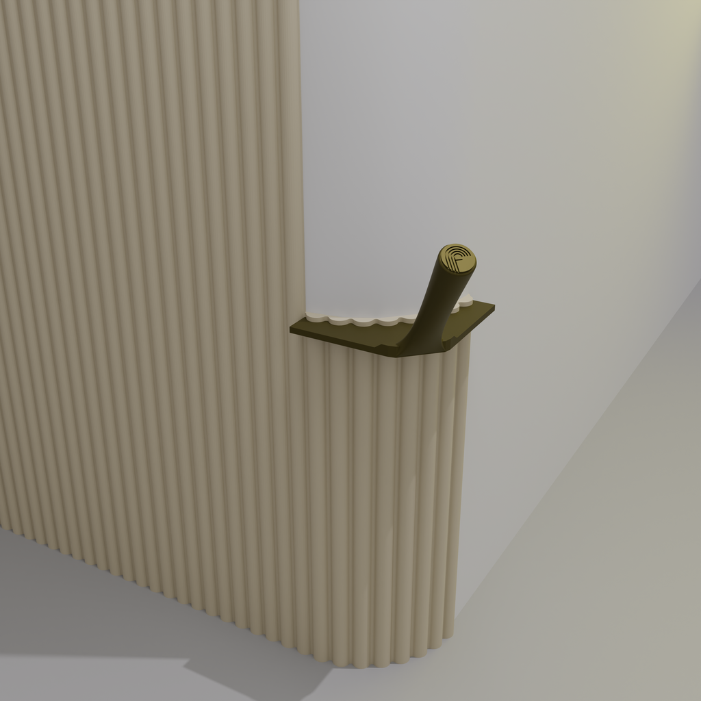 Fluted 1" (Gentle) – Outer Rounded Corner Trowel