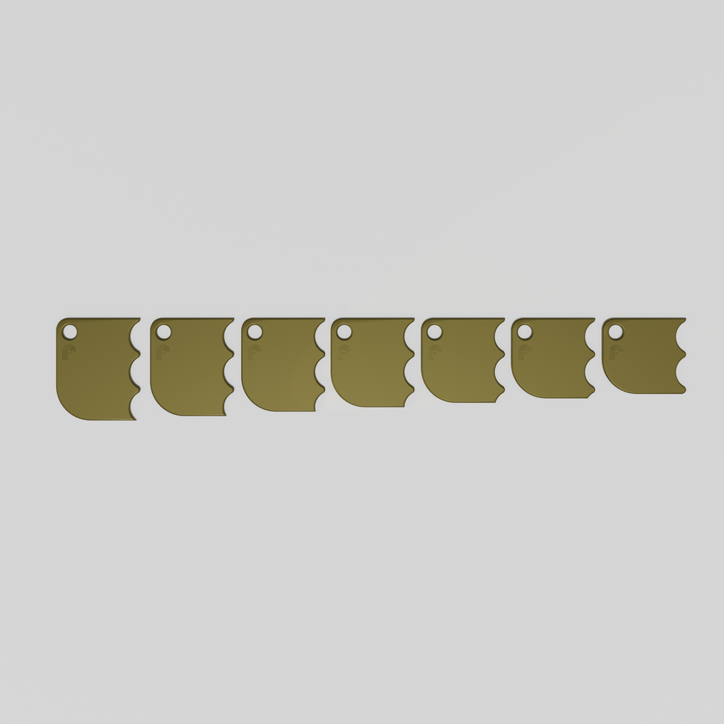 Fluted 1" (Gentle) – Connectors (Set of 7)