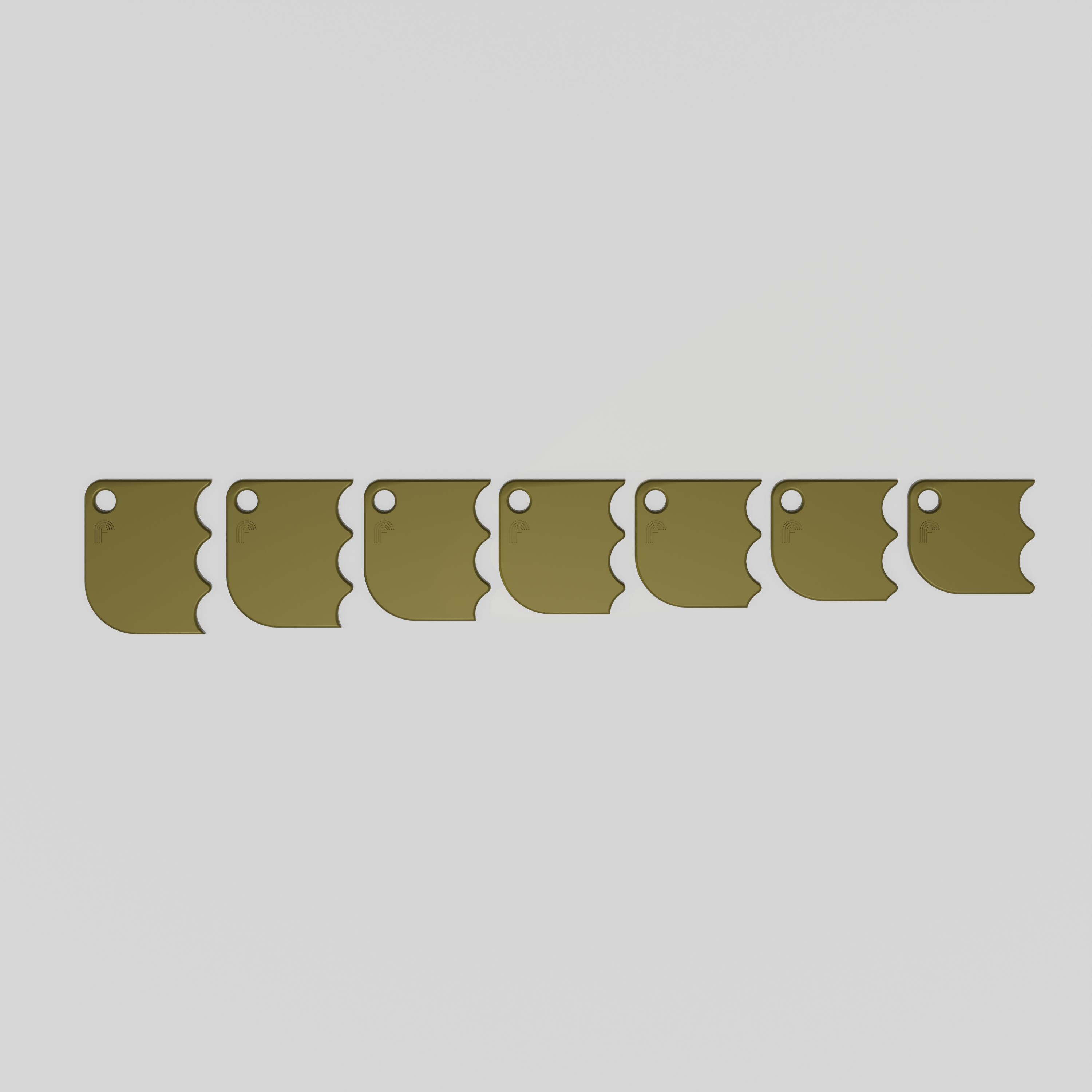 Fluted 1" (Gentle) – Connectors (Set of 7)