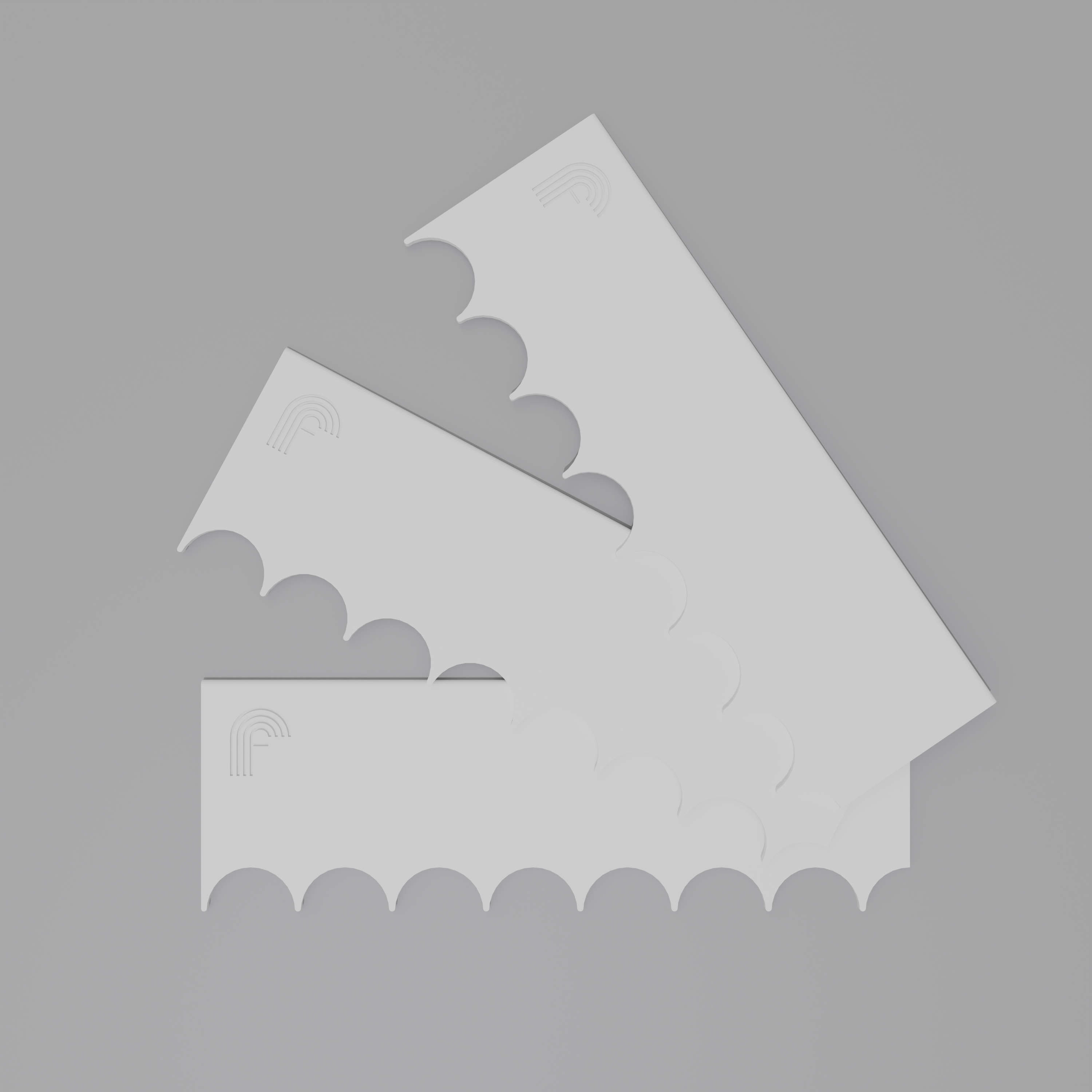 Fluted 1" – Profile Plates (Set of 3)