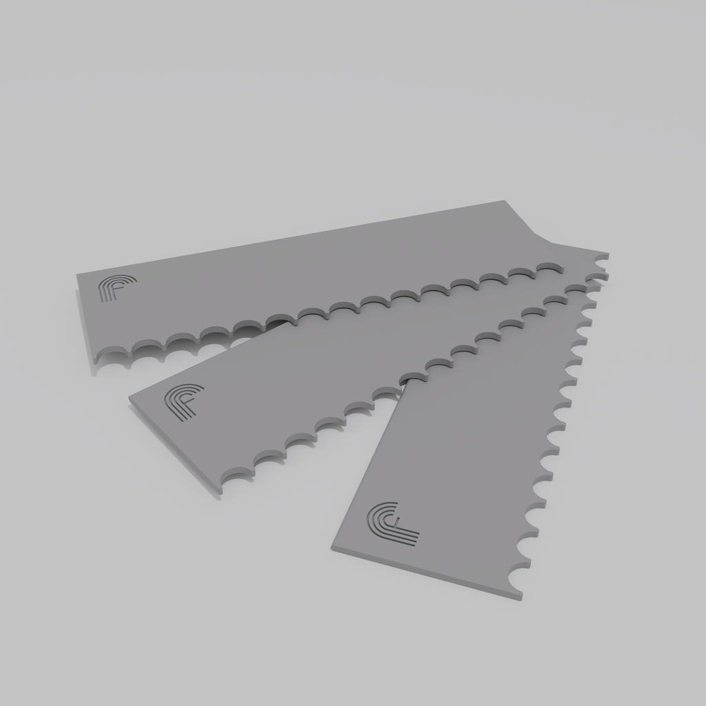 Fluted 1/2" – Profile Plate (Set of 3)