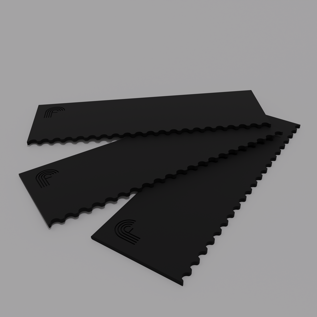 Fluted 1/4" – Profile Plate (Set of 3)