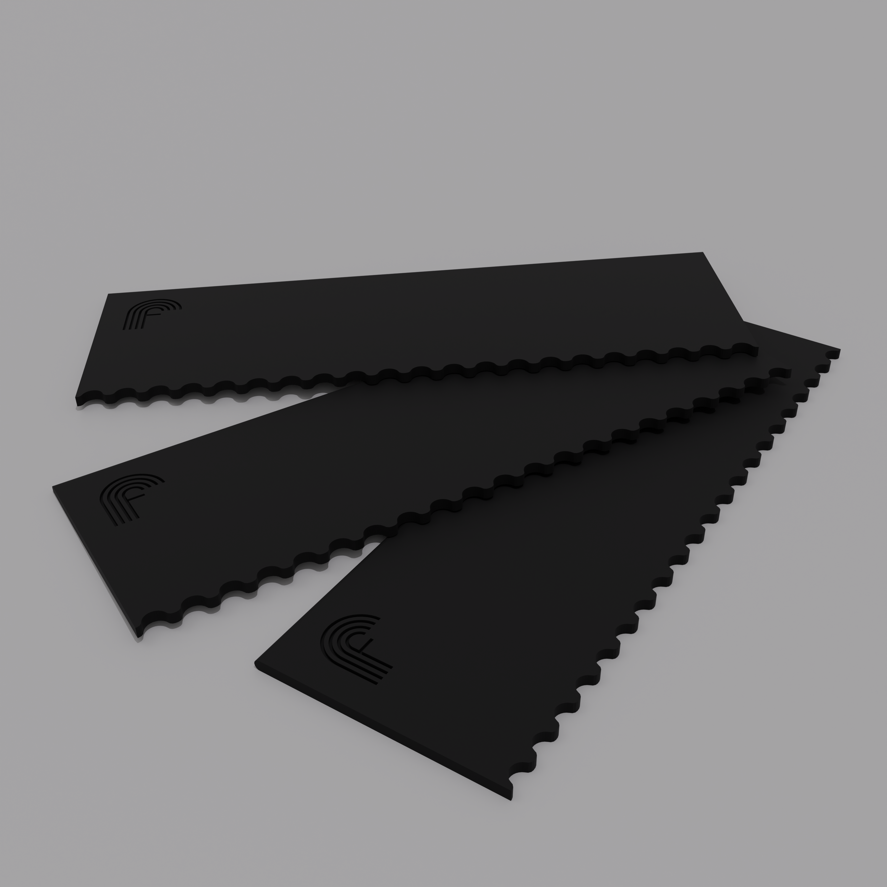 Fluted 1/4" – Profile Plate (Set of 3)