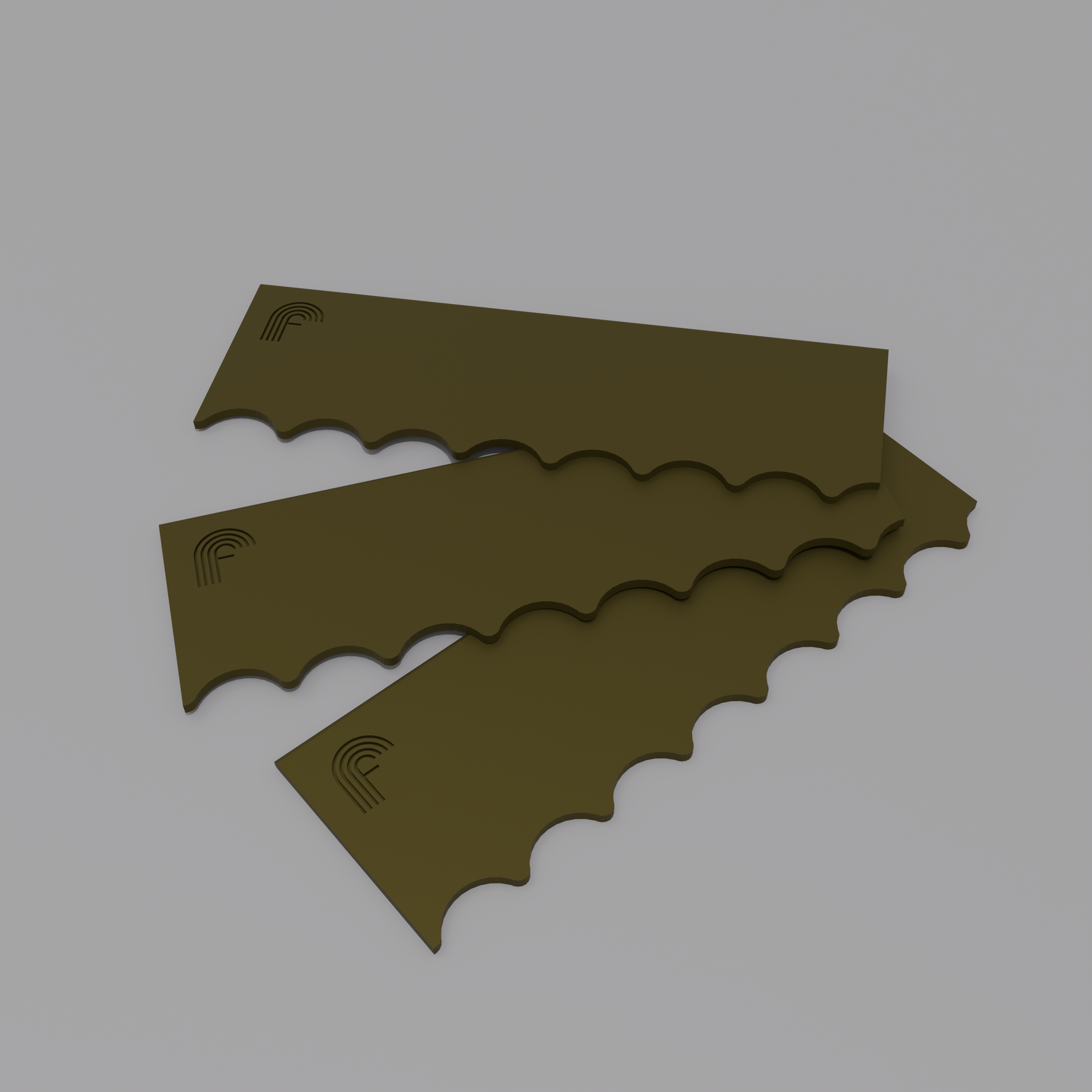 Fluted 1" (Gentle) – Profile Plate (Set of 3)