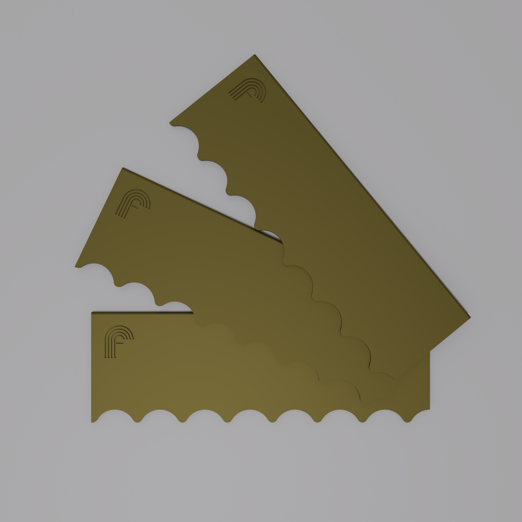 Fluted 1" (Gentle) – Profile Plate (Set of 3)