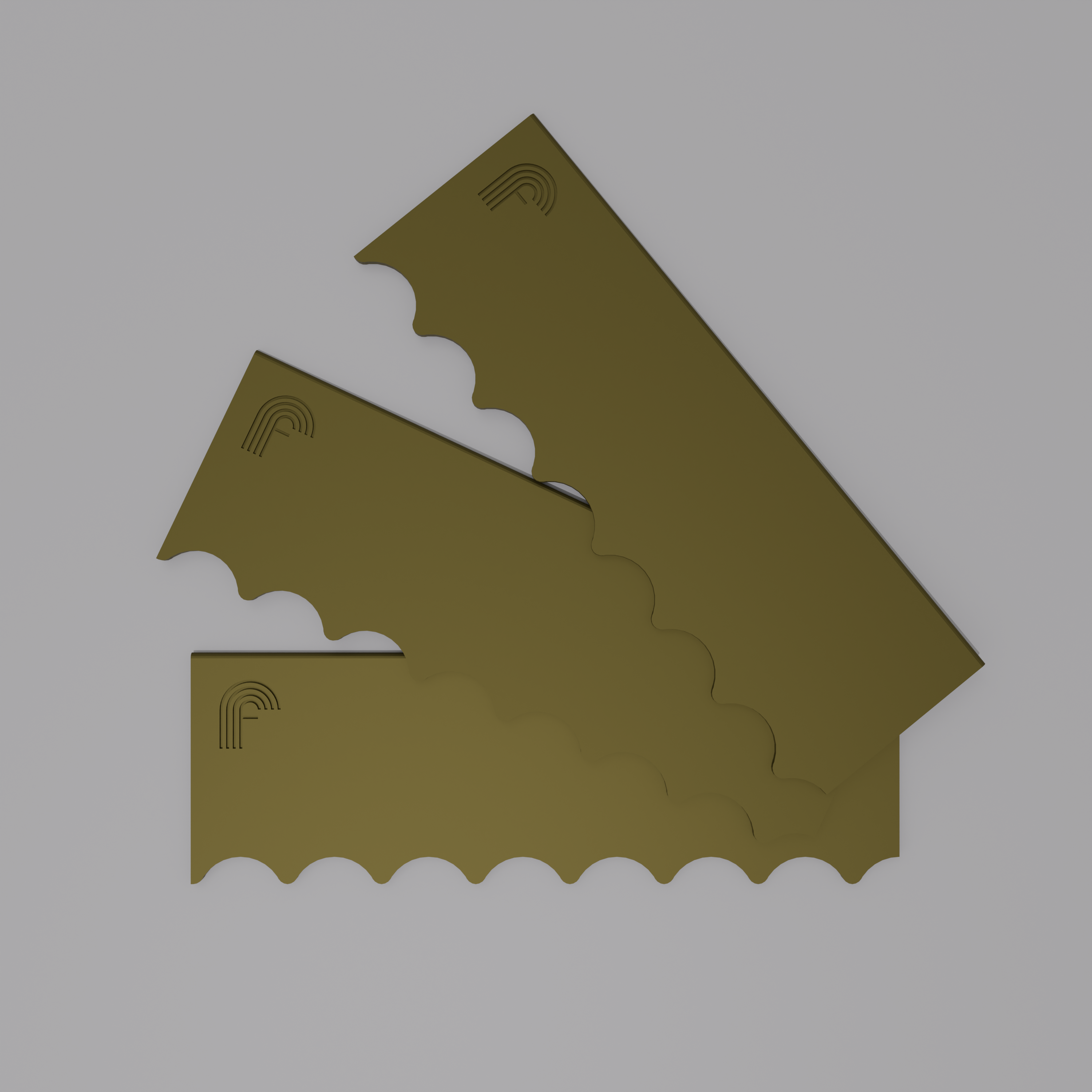 Fluted 1" (Gentle) – Profile Plate (Set of 3)