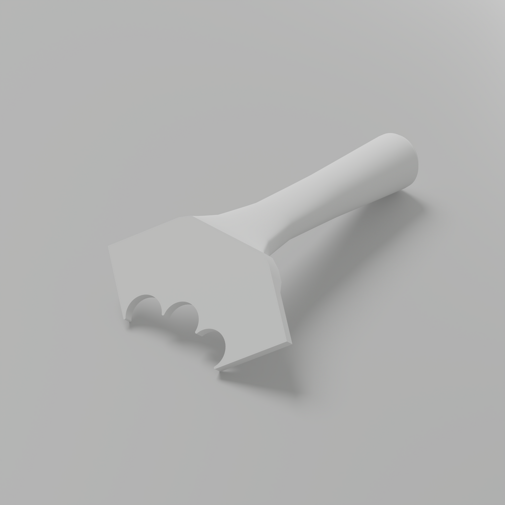 Fluted 1" – Outer Rounded Corner Trowel