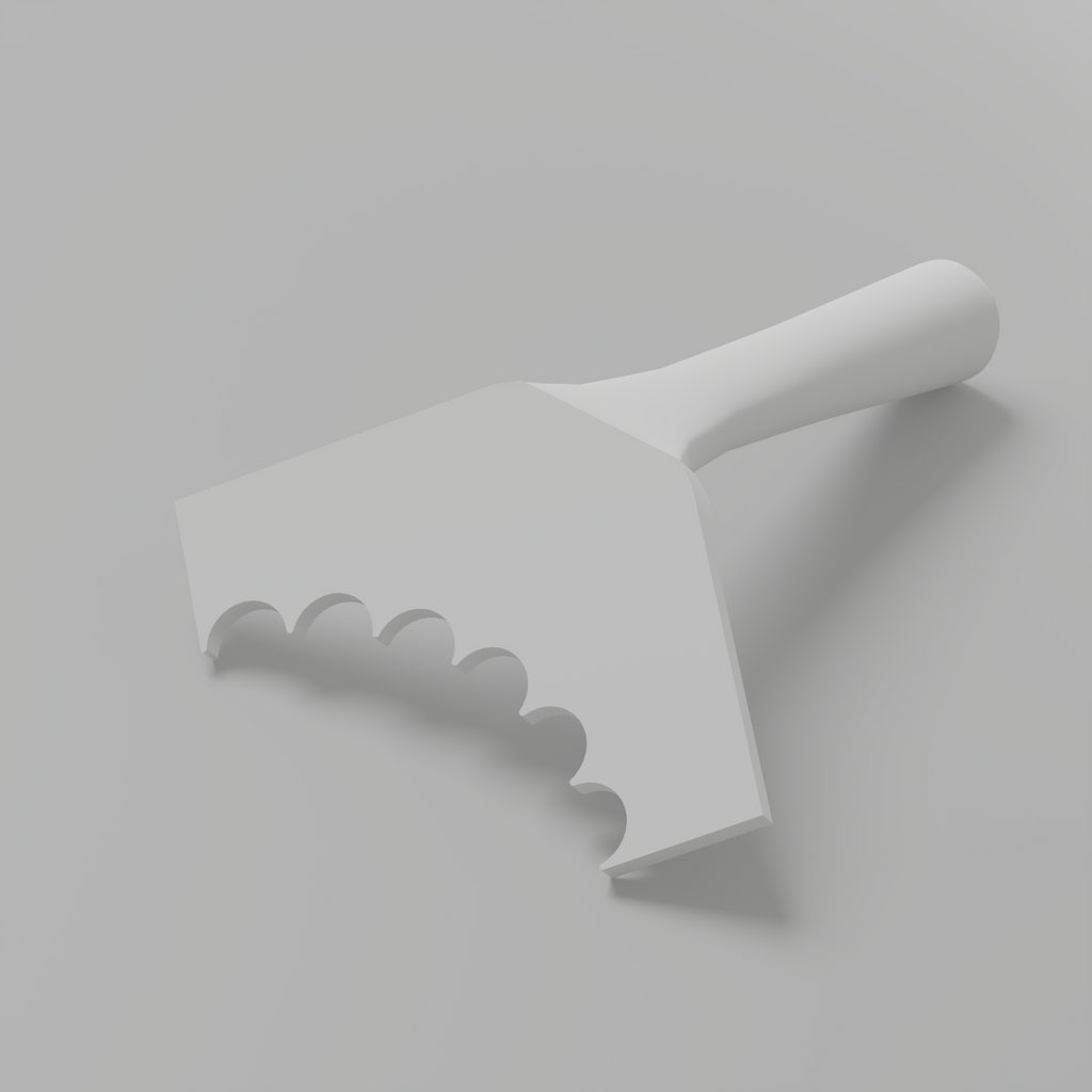 Fluted 1" – Outer Rounded Corner Trowel