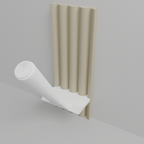 Fluted 1” - Edge Trowel 3+1/2