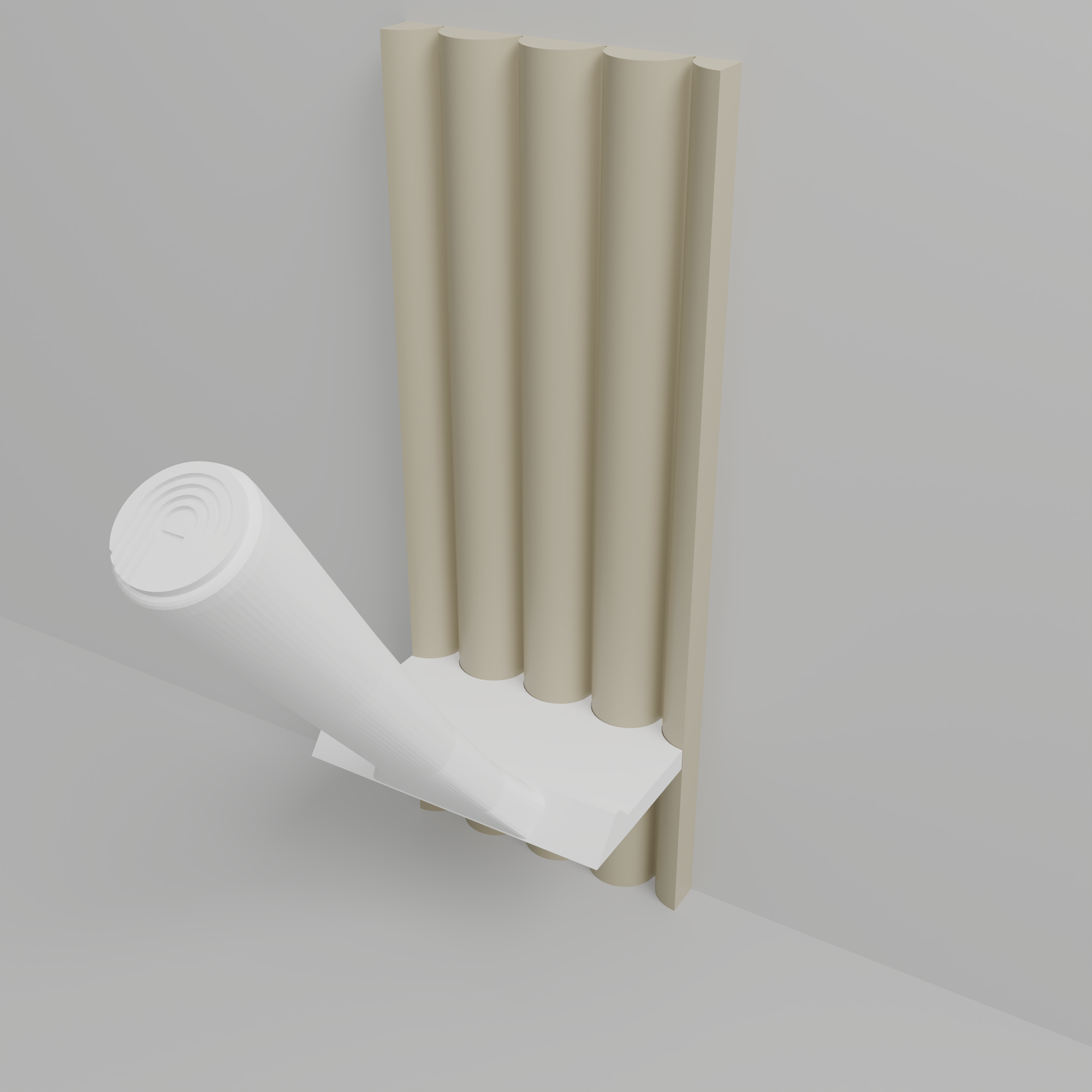 Fluted 1” - Edge Trowel 3+1/2