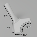 Fluted 1" – Outer Rounded Corner Trowel