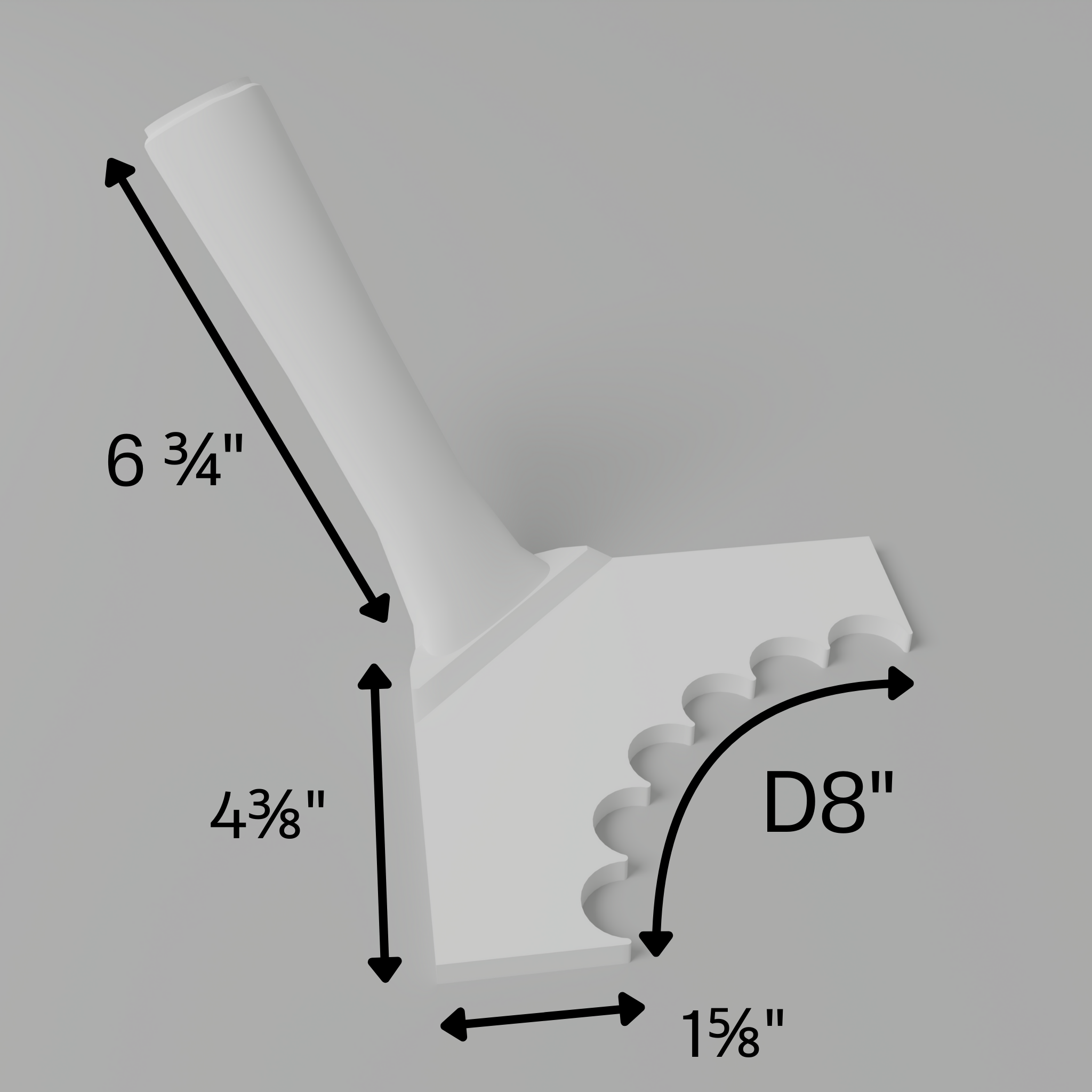 Fluted 1" – Outer Rounded Corner Trowel
