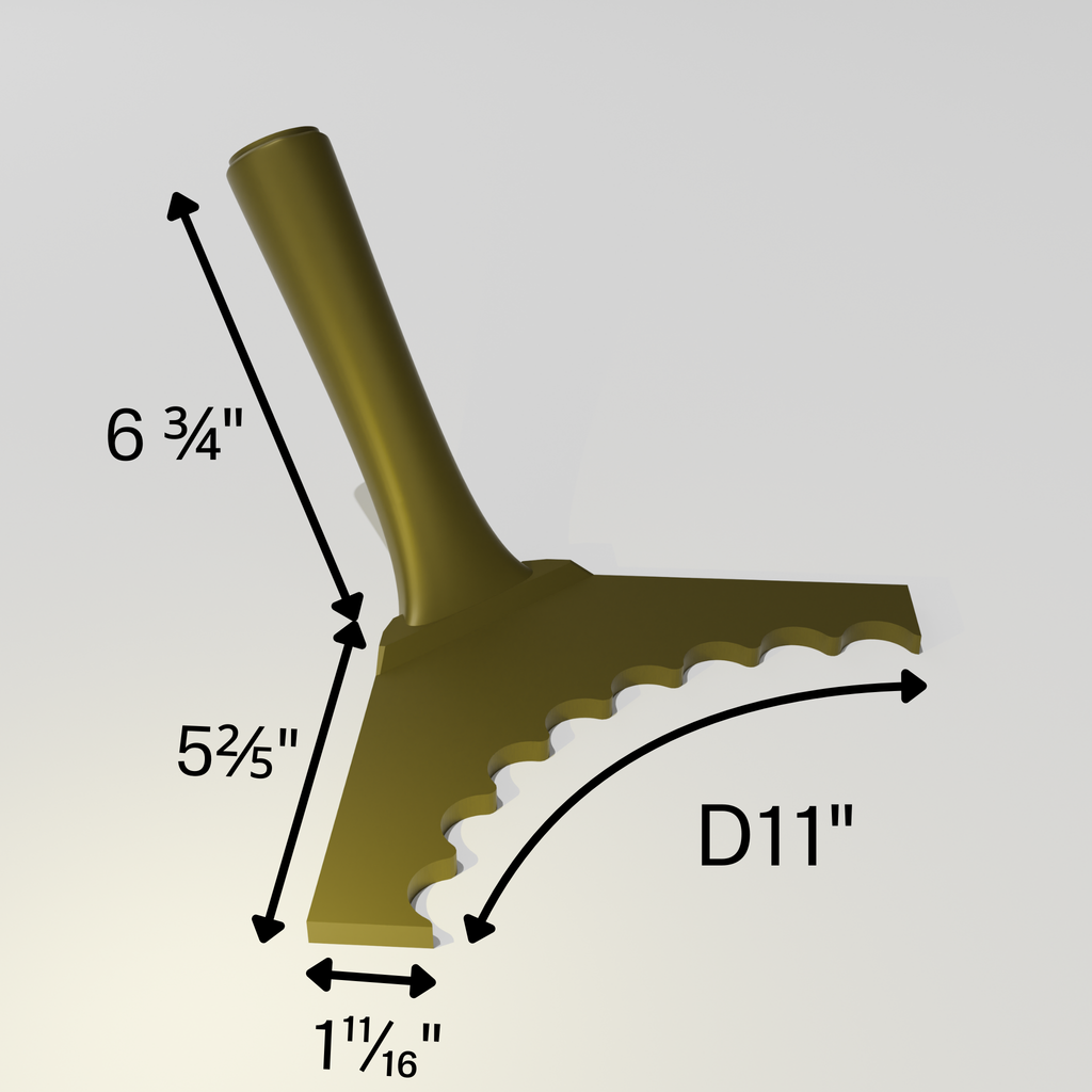 Fluted 1" (Gentle) – Outer Rounded Corner Trowel