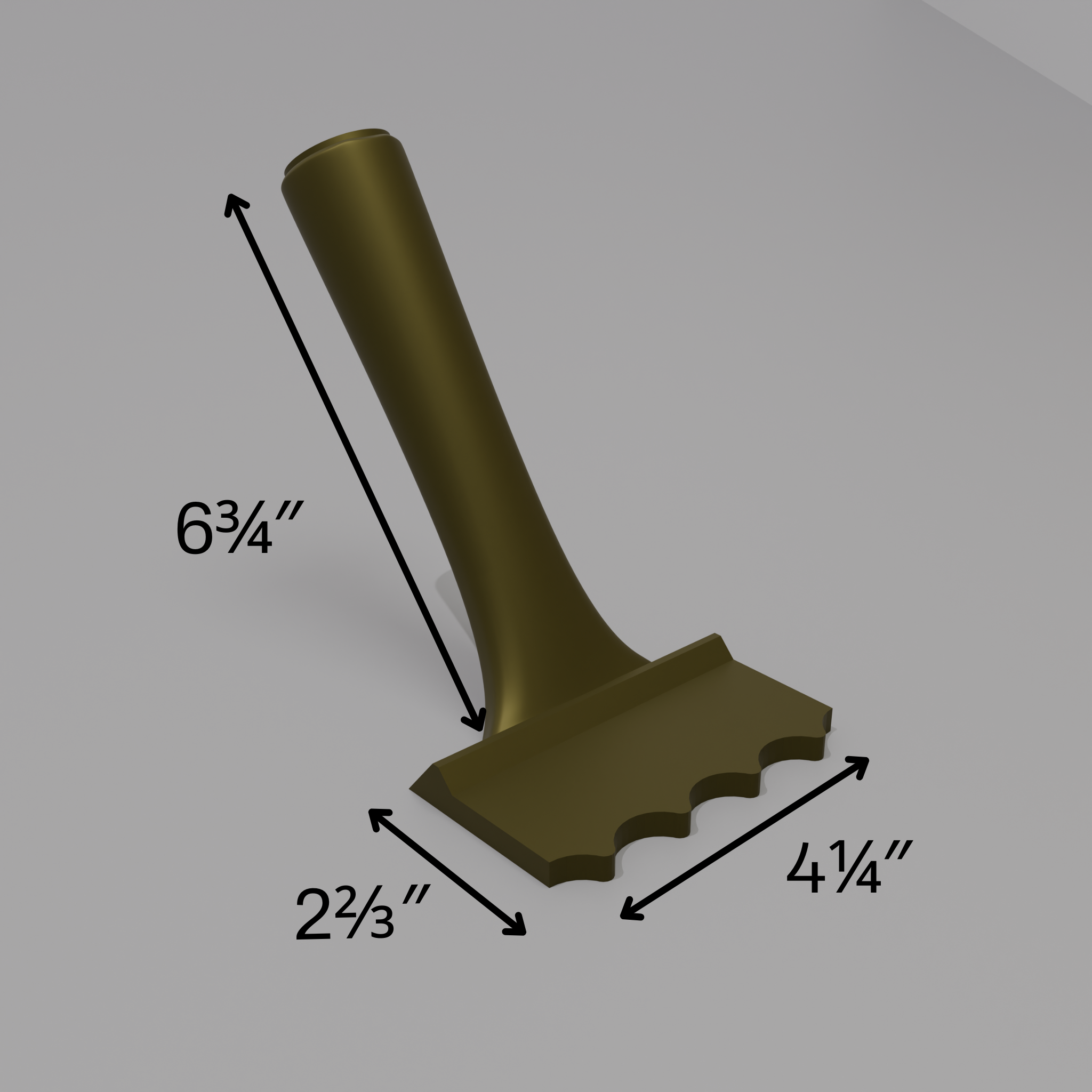 Fluted 1" (Gentle) – Edge Trowel 3+1/2
