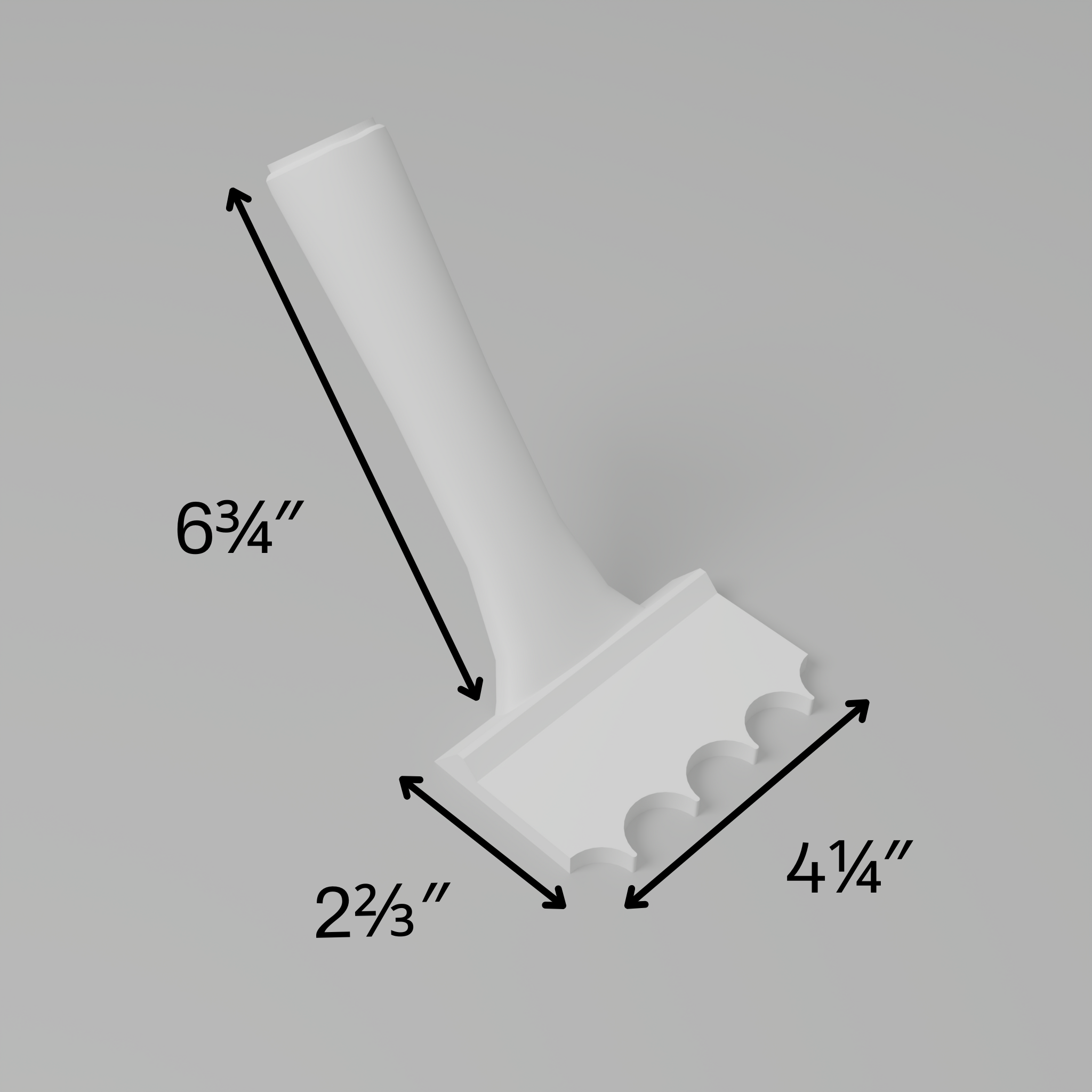 Fluted 1” - Edge Trowel 3+1/2